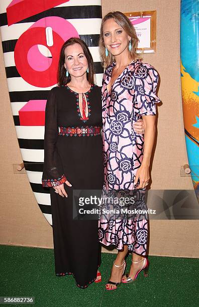 Judith Giuliani and Kinga Lampert attend the 2016 Paddle & Party for Pink at Fairview Farm on Mecox Bay on August 6, 2016 in Bridgehampton, New York.