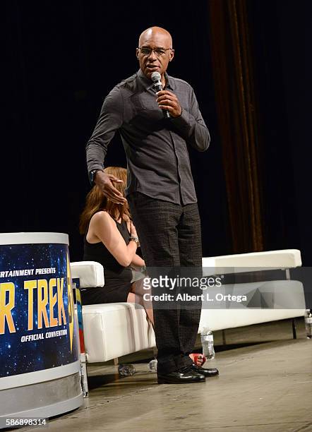 Actor Michael Dorn on day 4 of Creation Entertainment's Official Star Trek 50th Anniversary Convention at the Rio Hotel & Casino on August 6, 2016 in...