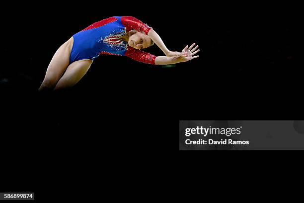 Daria Spiridonova of Russia competes on the balance beam during Women's qualification for Artistic Gymnastics on Day 2 of the Rio 2016 Olympic Games...