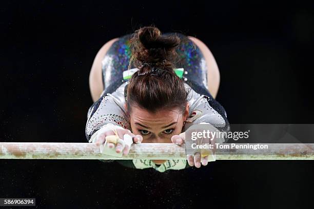 Erika Fasana of Italy competes on the uneven bars during Women's qualification for Artistic Gymnastics on Day 2 of the Rio 2016 Olympic Games at the...