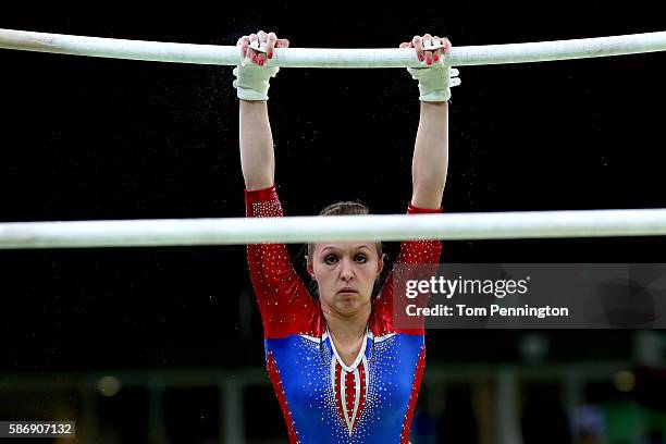 Daria Spiridonova of Russia competes on the uneven bars during Women's qualification for Artistic Gymnastics on Day 2 of the Rio 2016 Olympic Games...