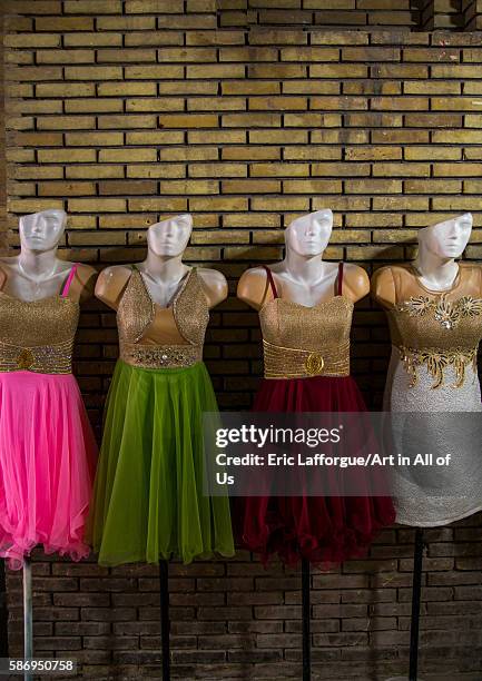 Mannequins with heads hald cut in ganjali bazaar, central county, kerman, Iran on January 2, 2016 in Kerman, Iran.