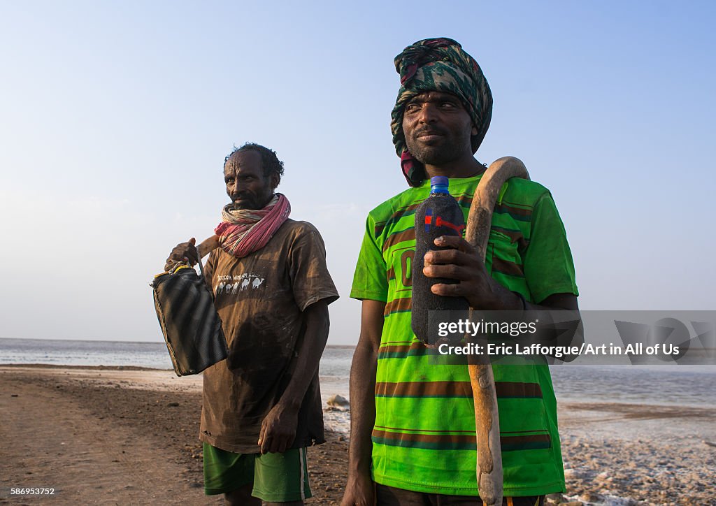 Afar workers at the salt mines, Afar region, Dallol, Ethiopia