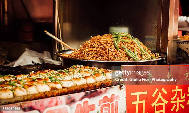 street food in beijing, china - wangfujing stock pictures, royalty-free photos & images