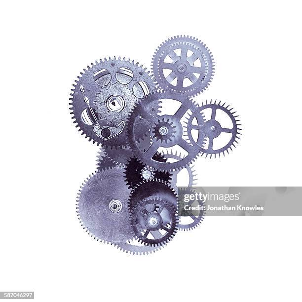 metal cogs - engrenage photos et images de collection