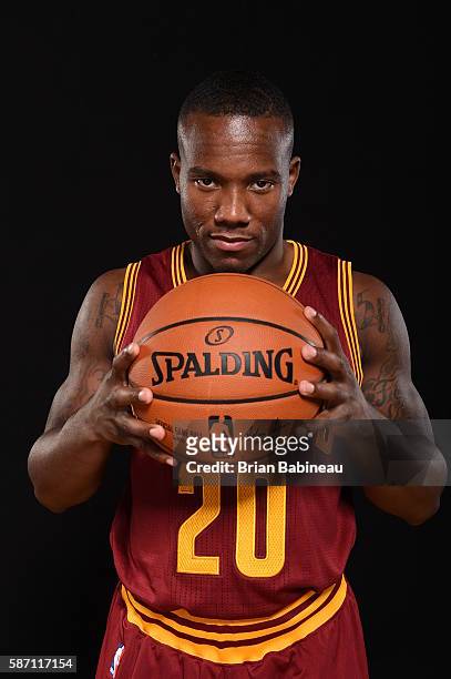 Kay Felder of the Cleveland Cavaliers poses for a portrait during the 2016 NBA rookie photo shoot on August 7, 2016 at the Madison Square Garden...