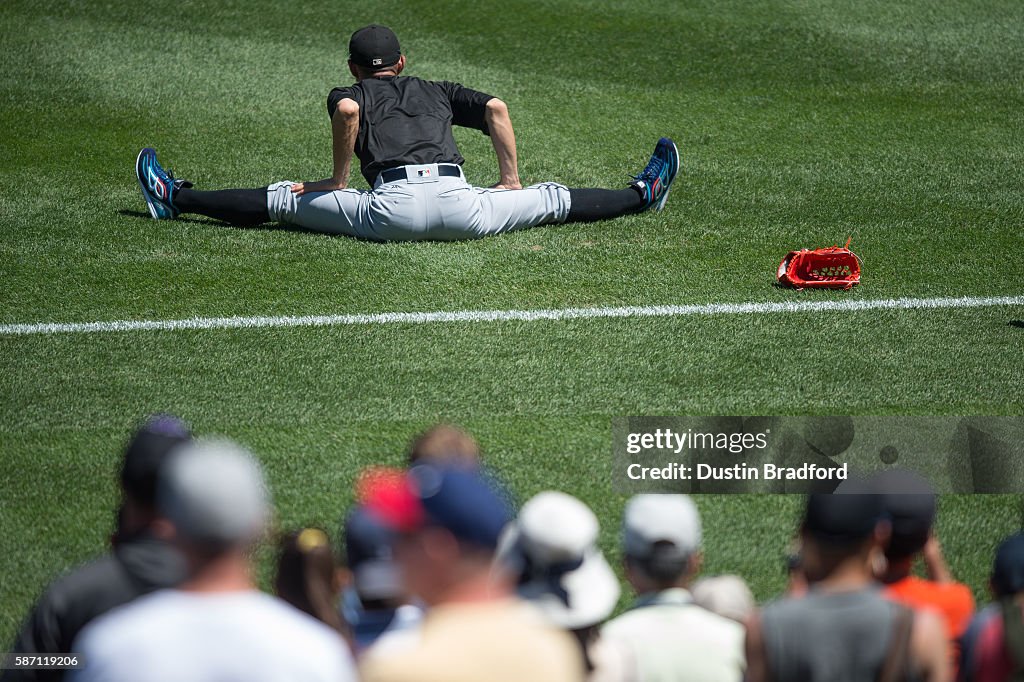 Miami Marlins v Colorado Rockies