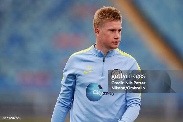 Kevin de Bruyne of Manchester City during the Pre-Season Friendly between Arsenal and Manchester City at Ullevi on August 7, 2016 in Gothenburg,...