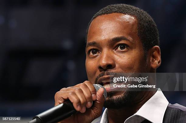 Actor Anthony Montgomery speaks during the 15th annual official Star Trek convention at the Rio Hotel & Casino on August 7, 2016 in Las Vegas, Nevada.