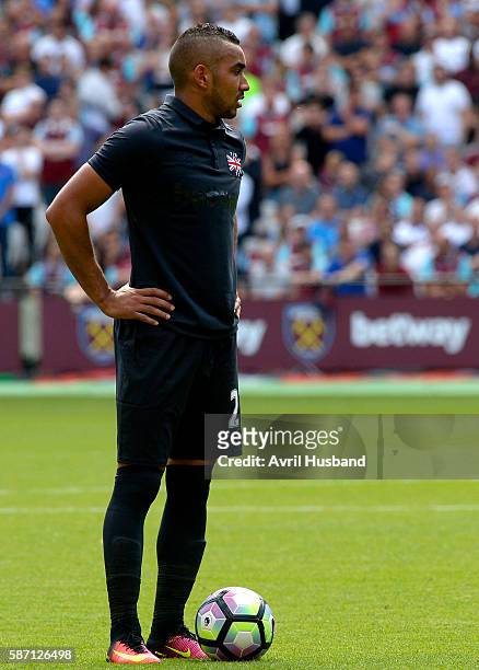 Dimitri Payet of West Ham United in action at London Stadium on Queen Elizabeth Olympic Park during the friendly match between West Ham United and...