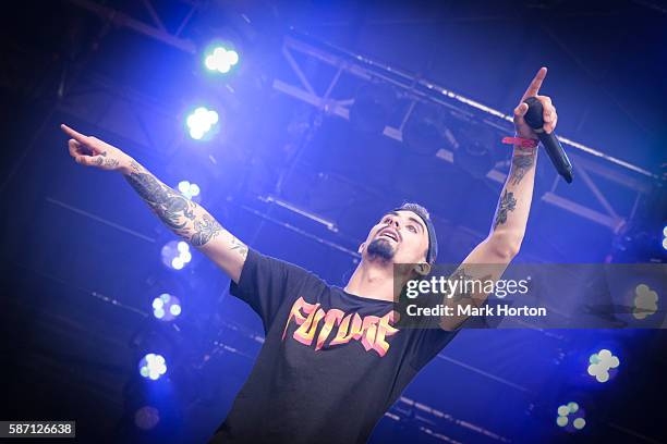 Kyle Pavone performs with We Came As Romans on Day 2 of the Heavy Montreal Festival at Parc Jean-Drapeau on August 7, 2016 in Montreal, Canada.