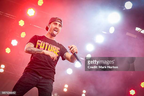 Kyle Pavone performs with We Came As Romans on Day 2 of the Heavy Montreal Festival at Parc Jean-Drapeau on August 7, 2016 in Montreal, Canada.