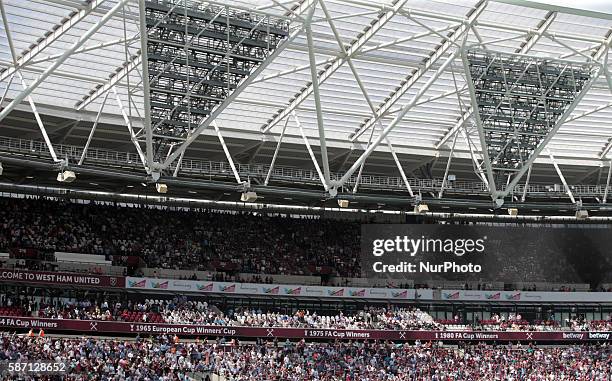 View of Stadium during todays match Betway Cup match between West Ham United and Juventus at The London Stadium, Queen Elizabeth II Olympic Park,...