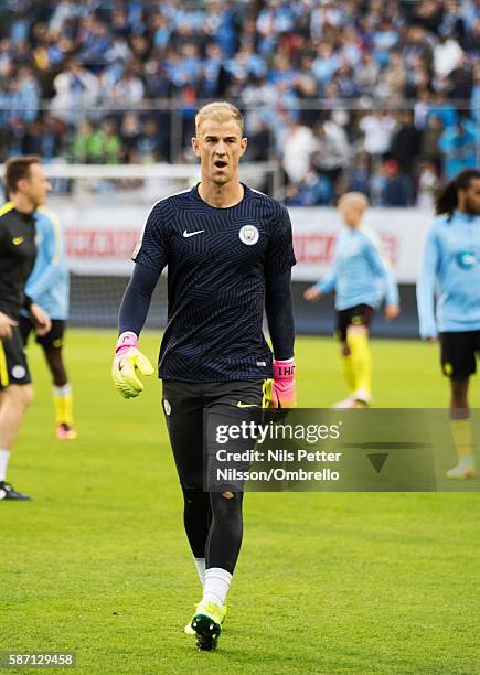 Joe Hart, goalkeeper of Manchester City during the Pre-Season Friendly between Arsenal and Manchester City at Ullevi on August 7, 2016 in Gothenburg,...