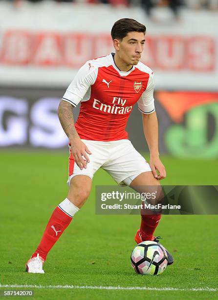 Hector Bellerin of Arsenal during the pre season friendly between Arsenal and Manchester City at the Ullevi stadium on August 7, 2016 in Gothenburg,...