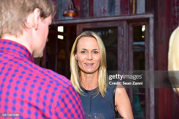 Lise Evans attends Celebration of Steinway Spirio, Hosted by Joan and George Hornig and Steinway & Sons at Private Residence on August 5, 2016 in...