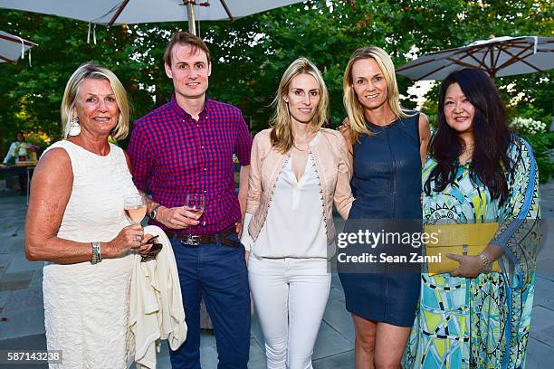 Turid Hunblen, Holger Henbrichs, Carola Jain, Lise Evans and Susan Shin attend Celebration of Steinway Spirio, Hosted by Joan and George Hornig and...