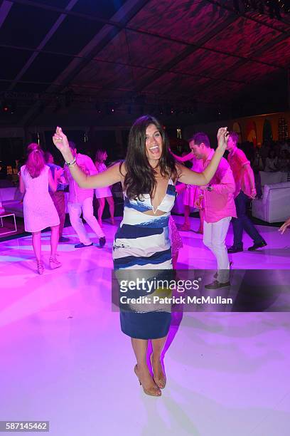Meghann Gunderman dancing at the 2016 Hamptons Paddle & Party for Pink Benefiting the Breast Cancer Research Foundation at Fairview on Mecox Bay on...