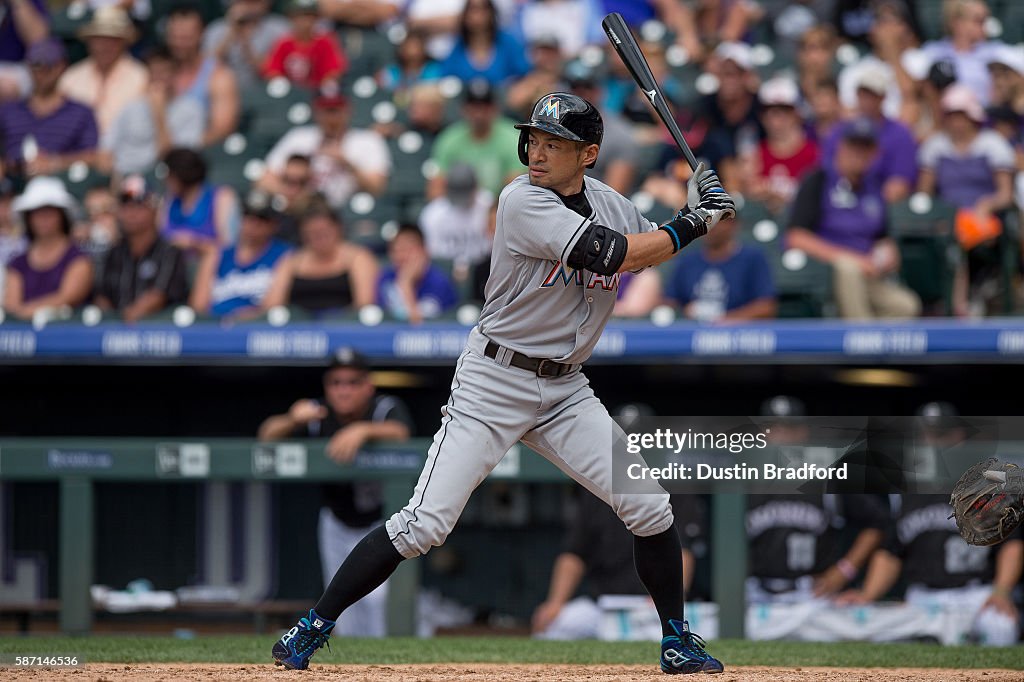 Miami Marlins v Colorado Rockies