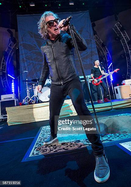 Ed Roland of Collective Soul performs at Freedom Hill Amphitheater on August 7, 2016 in Sterling Heights, Michigan.