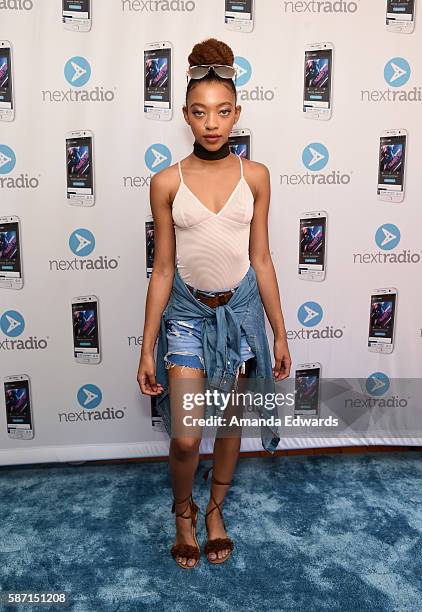 Actress Zolee Griggs attends the NextRadio App Summer Pool Party Series with Kid Ink and Justine Skye at Mondrian Los Angeles on August 7, 2016 in...