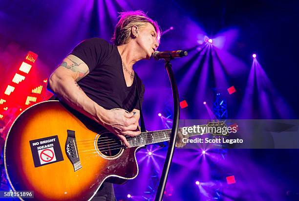 John Rzeznik of the Goo Goo Dolls perform at Freedom Hill Amphitheater on August 7, 2016 in Sterling Heights, Michigan.