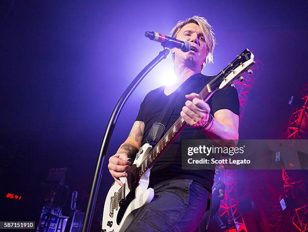 John Rzeznik of the Goo Goo Dolls perform at Freedom Hill Amphitheater on August 7, 2016 in Sterling Heights, Michigan.