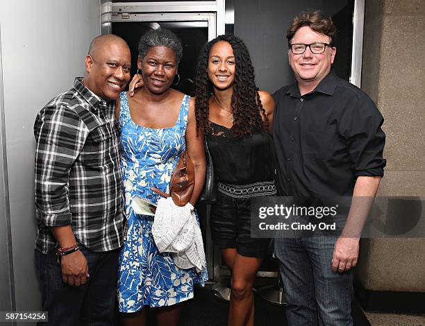 Camp faculty members Greg 'Stryke' Chin , Hadaya Turner and Christopher Sampson attend the GRAMMY Camp NY Launch Party at Tishman Auditorium on...