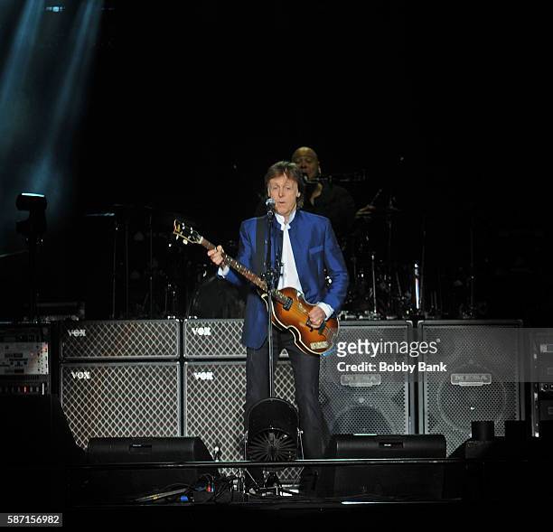 Paul McCartney performs from his One On One Tour at MetLife Stadium on August 7, 2016 in East Rutherford, New Jersey.