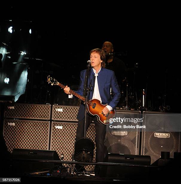 Paul McCartney performs from his One On One Tour at MetLife Stadium on August 7, 2016 in East Rutherford, New Jersey.