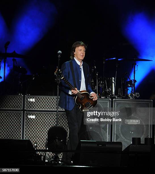 Paul McCartney performs from his One On One Tour at MetLife Stadium on August 7, 2016 in East Rutherford, New Jersey.