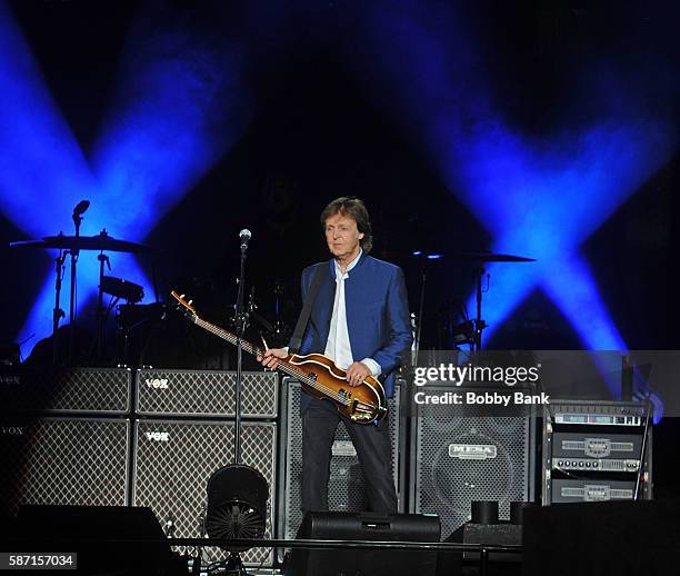 Paul McCartney performs from his One On One Tour at MetLife Stadium on August 7, 2016 in East Rutherford, New Jersey.