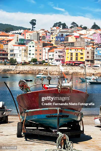 fishing boat in the dock of the seaport - sturbridge stock pictures, royalty-free photos & images