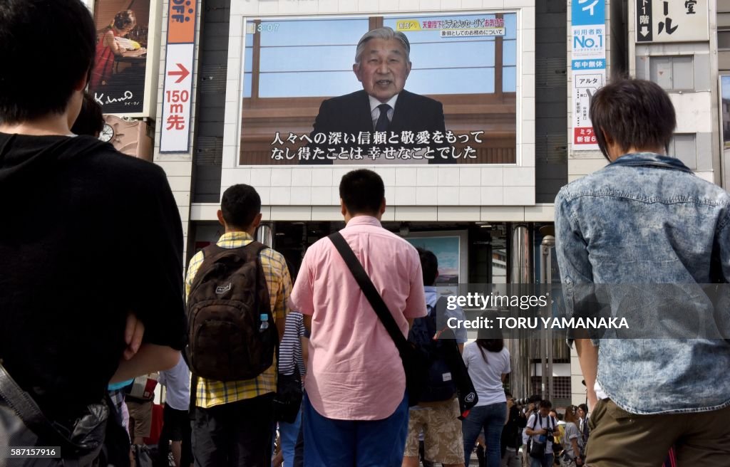 JAPAN-ROYALS-POLITICS-EMPEROR-SPEECH