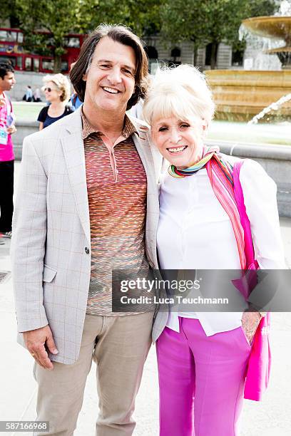 Dame Barbara Windsor and husband Scott Mitchell poses during joins team London Ambassadors to show London is open to visitors from around the world...