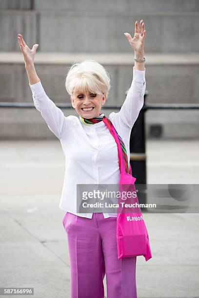 Dame Barbara Windsor DBE joins team London Ambassadors to show London is open to visitors from around the world at Trafalgar Square on August 8, 2016...