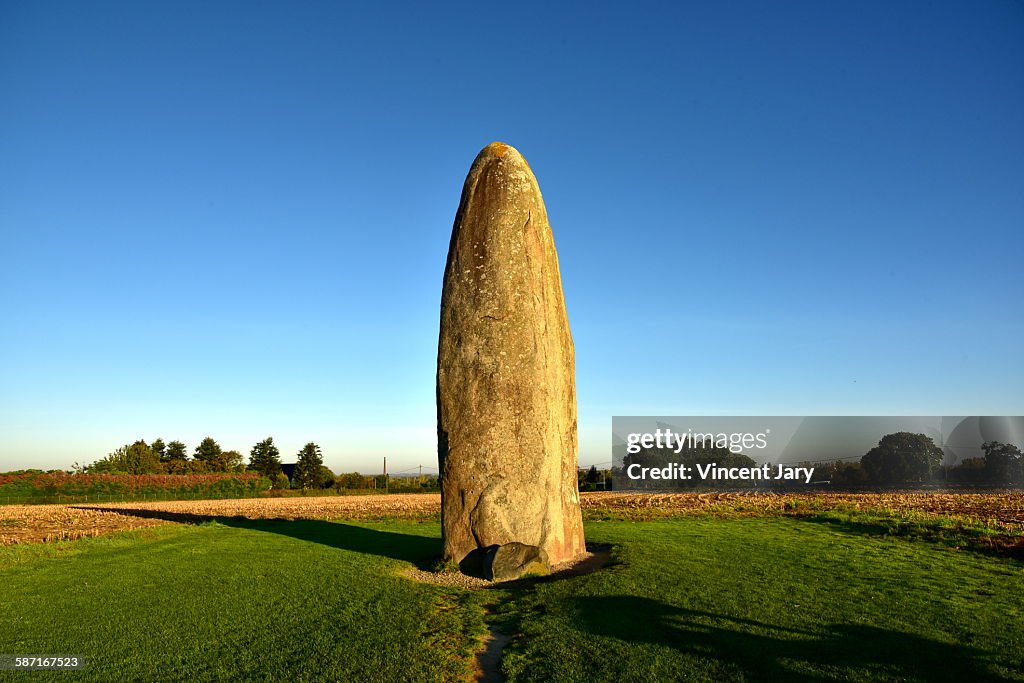 The menhir of Champ-Dolent, britain, france
