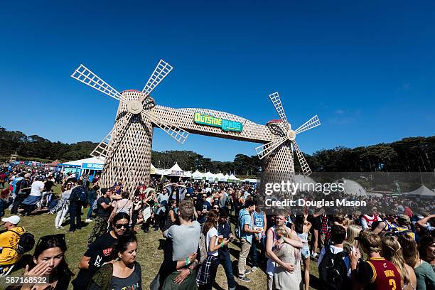 Atmosphere and crowd during the Outside Lands Music and Arts Festival at Golden Gate Park on August 7, 2016 in San Francisco, California.