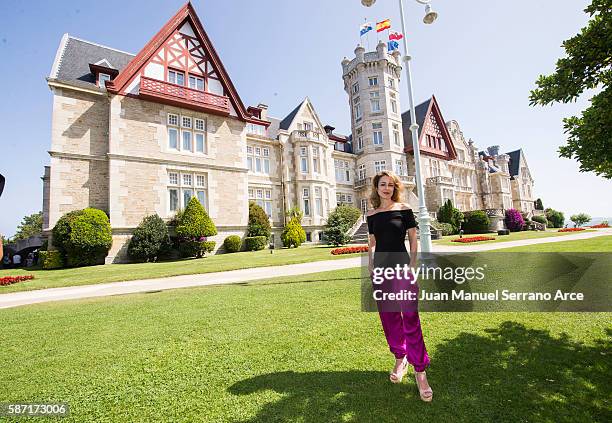 Silvia Abascal poses at the International Menendez Pelayo University on August 8, 2016 in Santander, Spain.