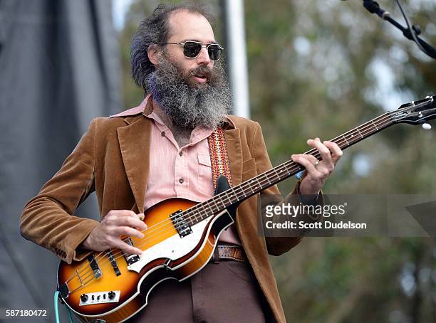 Bass player Ethan Miller of the bands Heron Oblivion and Comets on Fire performs onstage during Outside Lands at Golden Gate Park on August 7, 2016...