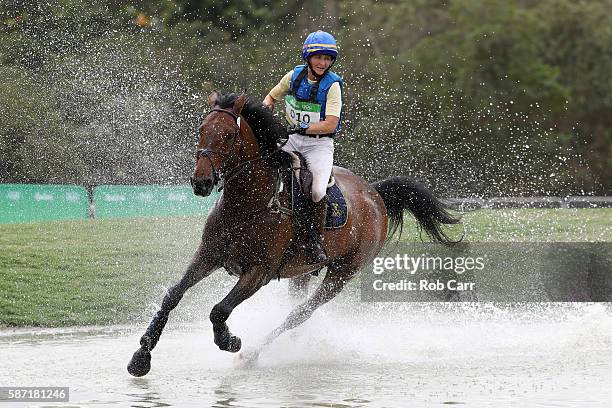 Linda Algotsson of Sweden riding Fairnet competes during the Cross Country Eventing on Day 3 of the Rio 2016 Olympic Games at the Olympic Equestrian...