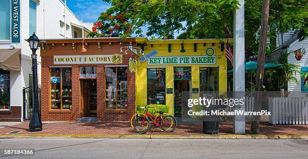 street scene in key west, florida - key lime pie stock pictures, royalty-free photos & images