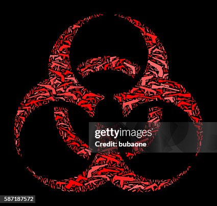 Biohazard Gun Icon Pattern Background Biohazard Gun Icon Pattern Background
