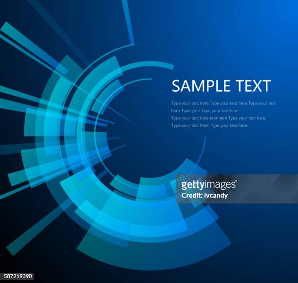 technology circular background - focus concept stock illustrations