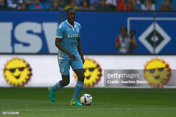 Gianelli Imbula of Stoke City during the pre-season friendly match between Hamburger SV and Stoke City at Volksparkstadion on August 6, 2016 in...