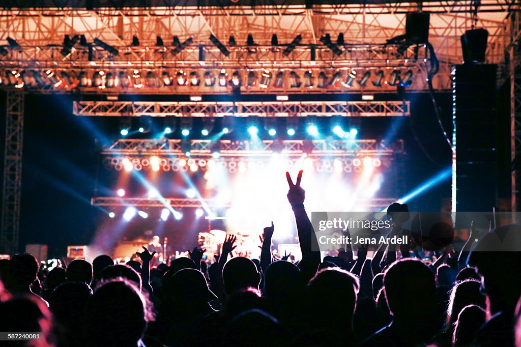 Concert Crowd Silhouette