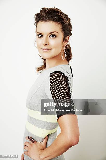 Priscilla Faia from DirecTV's 'You Me Her' poses for a portrait at the 2016 Summer TCA Getty Images Portrait Studio at the Beverly Hilton Hotel on...