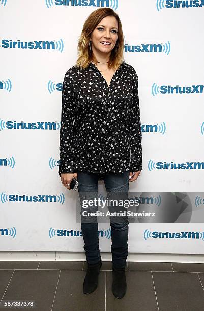 Country singer Martina McBride visits the SiriusXM Studios on August 8, 2016 in New York City.