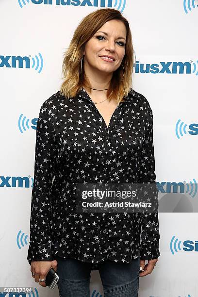 Country singer Martina McBride visits the SiriusXM Studios on August 8, 2016 in New York City.