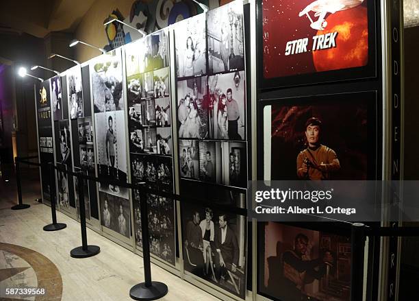 Star Trek Archive on display from Roddenberry Vault on day 5 of Creation Entertainment's Official Star Trek 50th Anniversary Convention at the Rio...